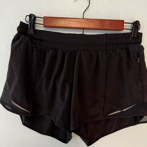 Black Lululemon athletic shorts